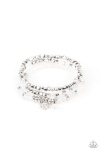 Load image into Gallery viewer, paparazzi-accessories-glacial-glimmer-white-bracelet
