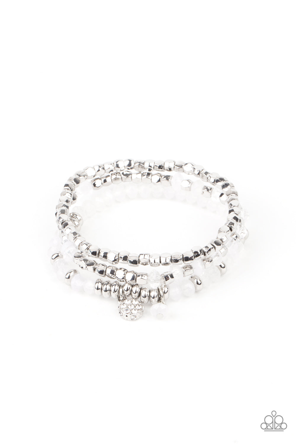 paparazzi-accessories-glacial-glimmer-white-bracelet