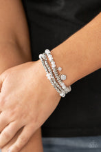 Load image into Gallery viewer, Glacial Glimmer - White Bracelet - Paparazzi Jewelry
