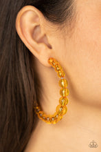Load image into Gallery viewer, In The Clear - Orange Earrings - Paparazzi Jewelry
