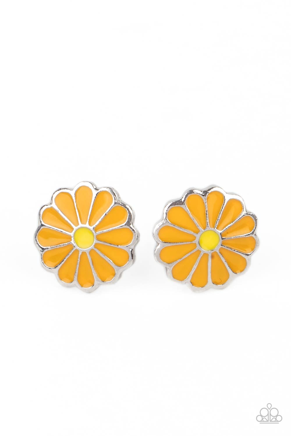 paparazzi-accessories-budding-out-orange-post earrings