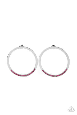paparazzi-accessories-spot-on-opulence-pink-post earrings