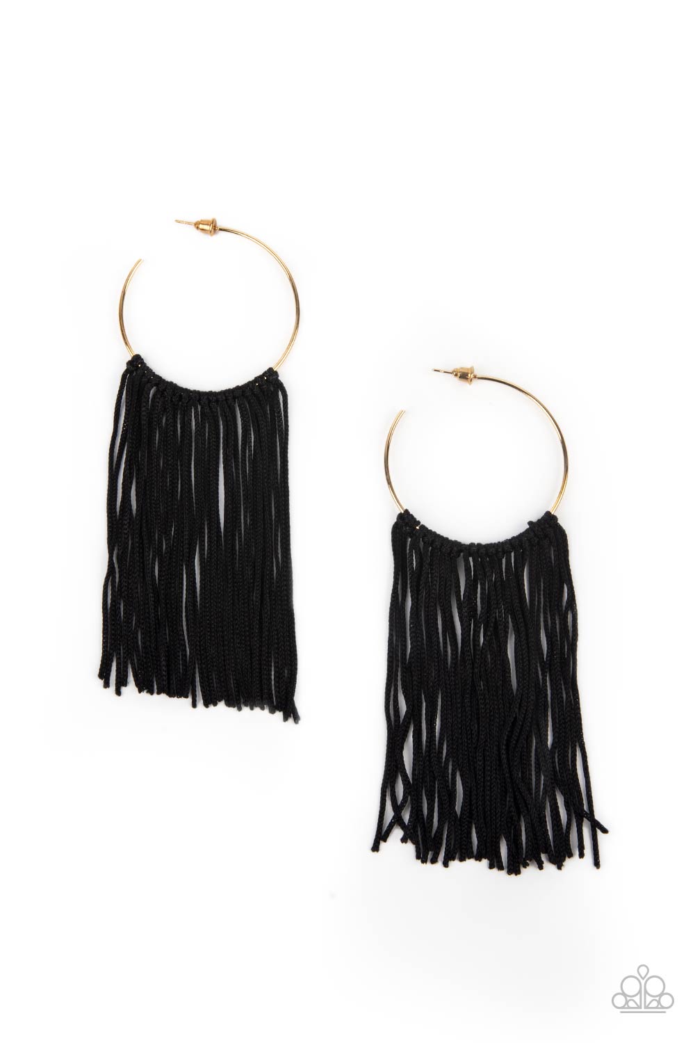 paparazzi-accessories-flauntable-fringe-gold-earrings