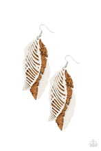 Load image into Gallery viewer, paparazzi-accessories-winging-off-the-hook-white-earrings
