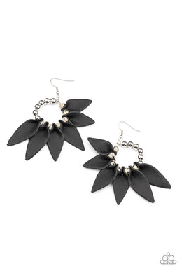 paparazzi-accessories-flower-child-fever-black-earrings