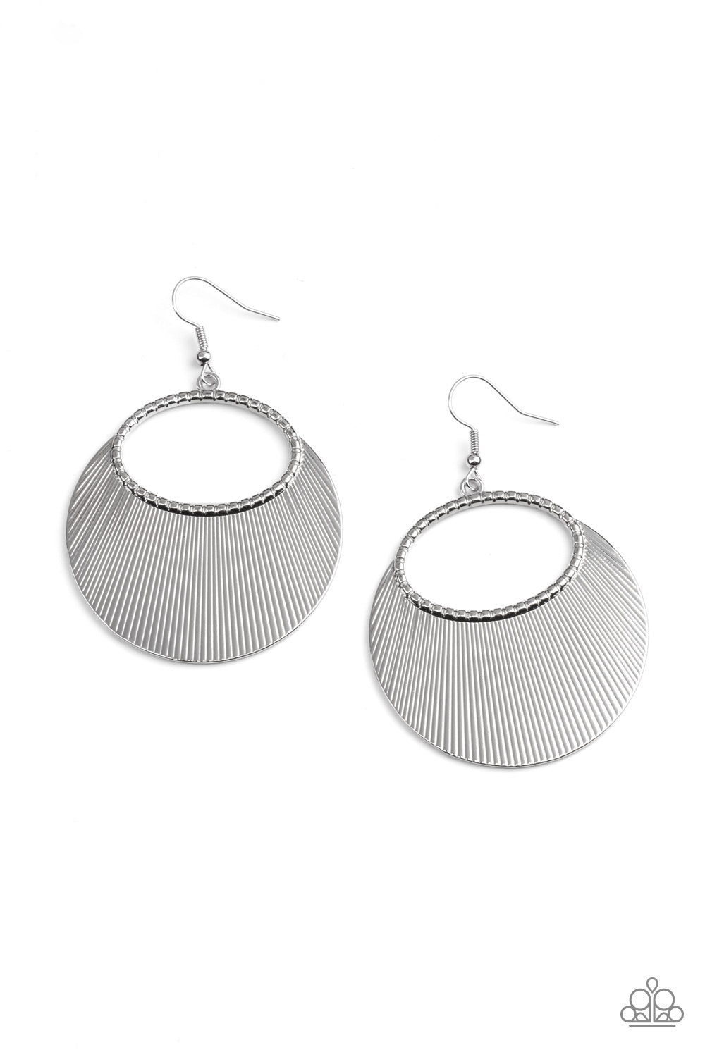 paparazzi-accessories-fan-girl-glam-silver-earrings