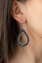 Load image into Gallery viewer, Stay Sharp - Blue Earrings - Paparazzi Jewelry
