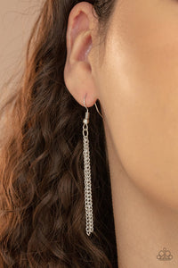 Pitter-Patter, Goes My Heart - Silver Necklace - Paparazzi Jewelry