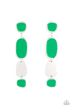 Load image into Gallery viewer, paparazzi-accessories-all-out-allure-green-post earrings
