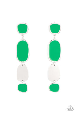 paparazzi-accessories-all-out-allure-green-post earrings