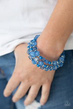 Load image into Gallery viewer, Girly Girl Glimmer - Blue Bracelet - Paparazzi Jewelry
