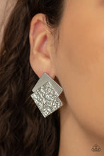 Load image into Gallery viewer, Square With Style - Silver Post Earrings - Paparazzi Jewelry
