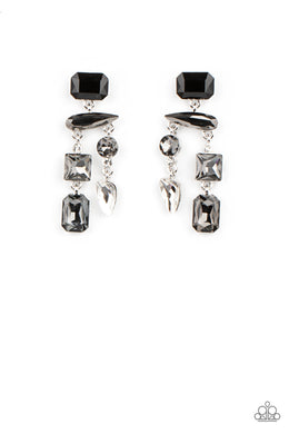 paparazzi-accessories-hazard-pay-silver-post earrings