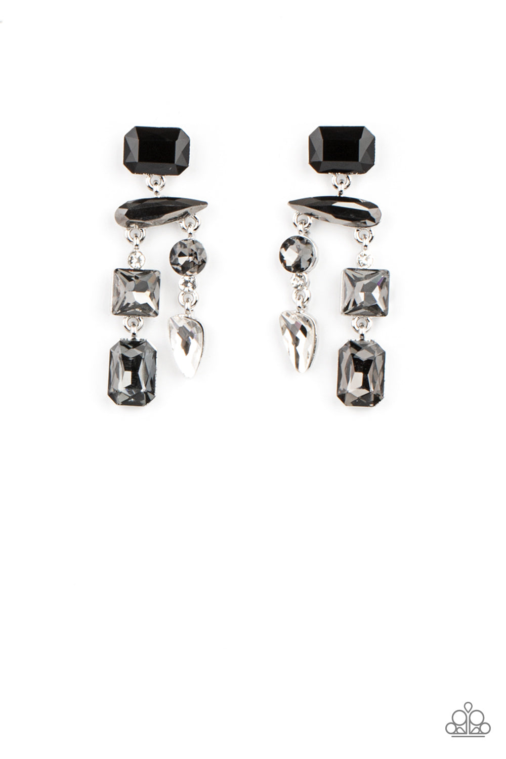 paparazzi-accessories-hazard-pay-silver-post earrings