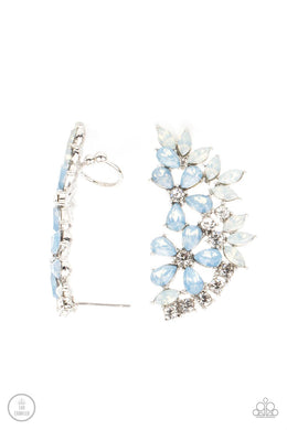 paparazzi-accessories-garden-party-powerhouse-blue-post earrings