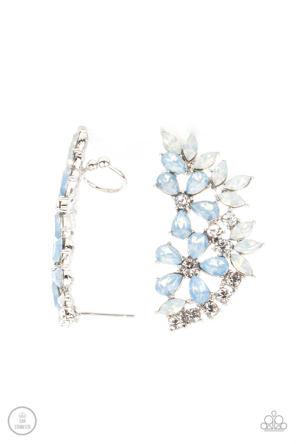 paparazzi-accessories-garden-party-powerhouse-blue-post earrings