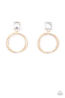 paparazzi-accessories-prismatic-perfection-gold-post earrings