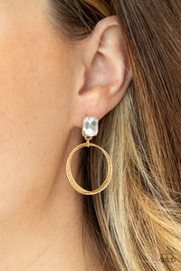 Prismatic Perfection - Gold Post Earrings - Paprazzi Jewelry