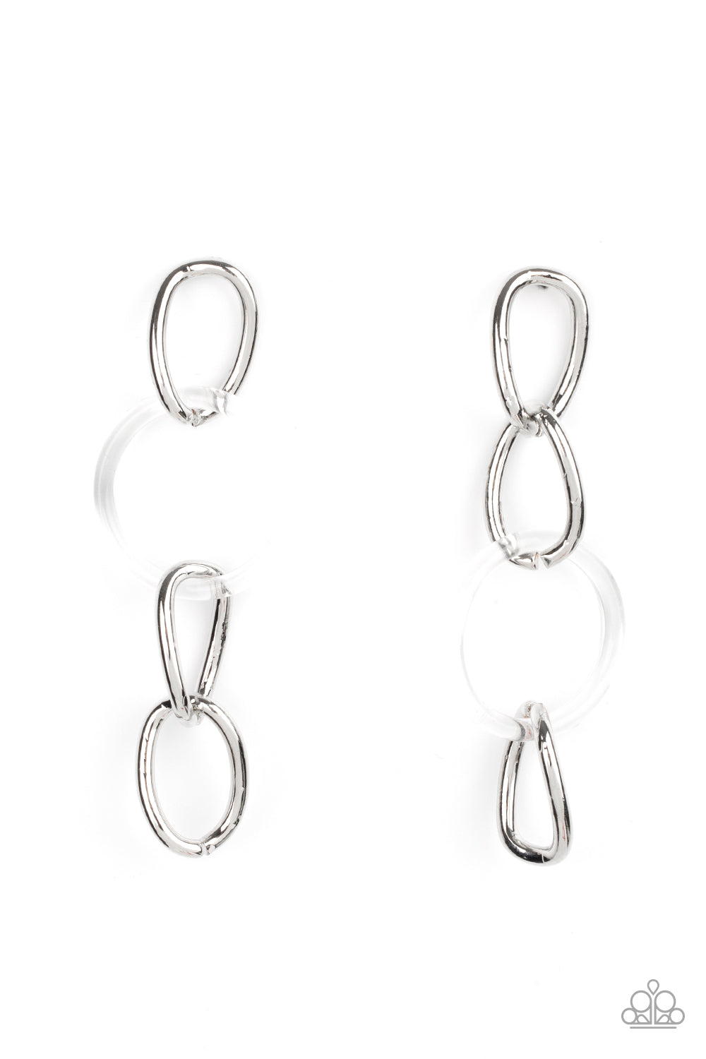 paparazzi-accessories-talk-in-circles-white-post earrings