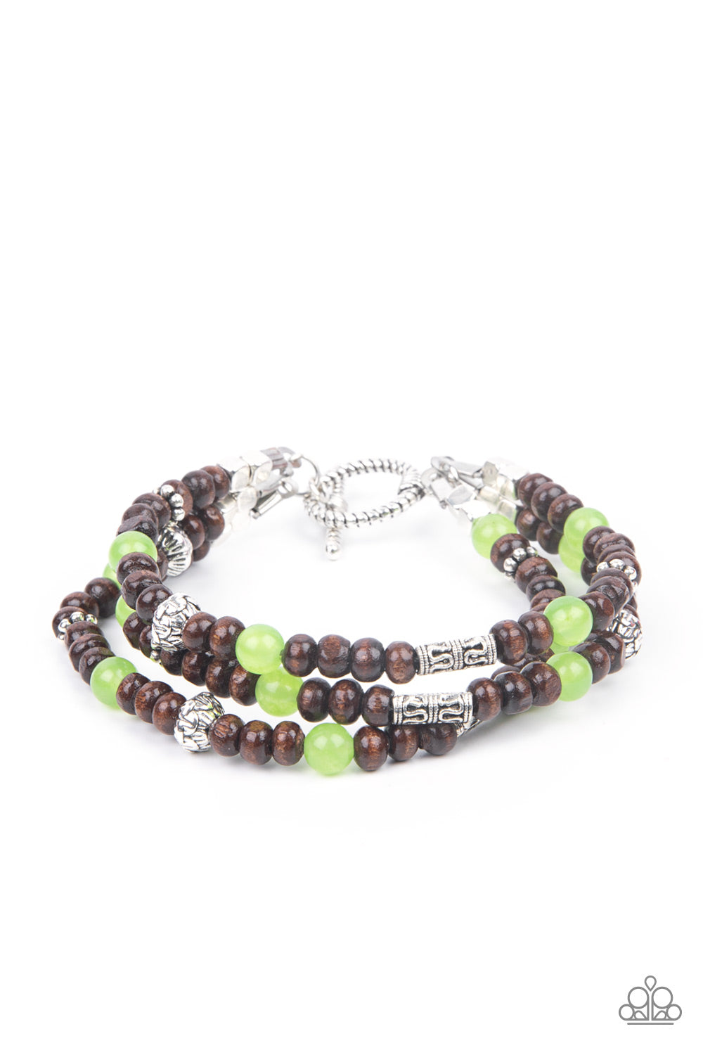 paparazzi-accessories-woodsy-walkabout-green-bracelet