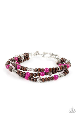 paparazzi-accessories-woodsy-walkabout-pink-bracelet