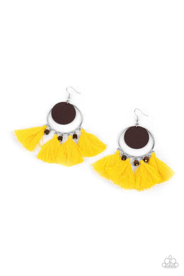 paparazzi-accessories-yacht-bait-yellow-earrings