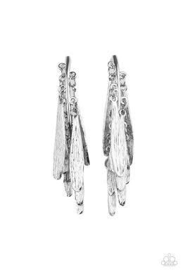 paparazzi-accessories-pursuing-the-plumes-silver-post earrings