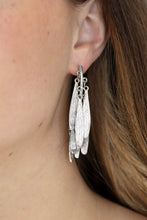Load image into Gallery viewer, Pursuing The Plumes - Silver Post Earrings - Paparazzi Jewelry
