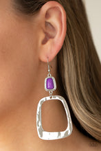 Load image into Gallery viewer, Material Girl Mod - Purple Earrings - Paparazzi Jewelry
