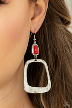 Load image into Gallery viewer, Material Girl Mod - Red Earrings - Paparazzi Jewelry
