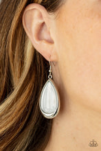 Load image into Gallery viewer, A World To SEER - White Earrings - Paparazzi Jewelry
