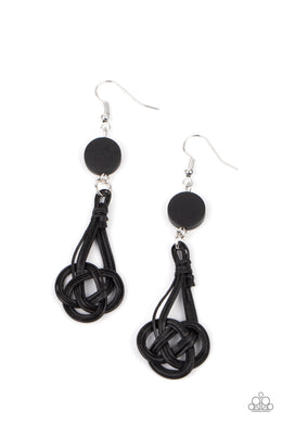 paparazzi-accessories-twisted-torrents-black-earrings