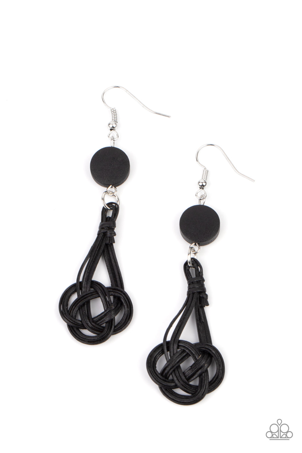 paparazzi-accessories-twisted-torrents-black-earrings