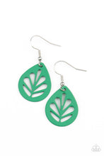 Load image into Gallery viewer, paparazzi-accessories-leaf-yourself-wide-open-green-earrings
