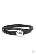 Load image into Gallery viewer, paparazzi-accessories-wonderfully-worded-black-bracelet
