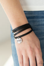 Load image into Gallery viewer, Wonderfully Worded - Black Bracelet - Paparazzi Jewelry
