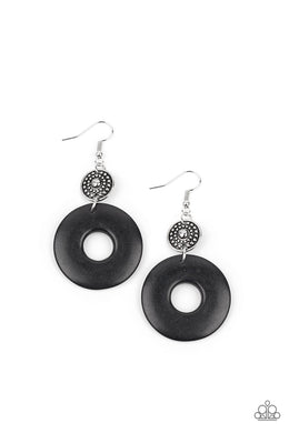 paparazzi-accessories-earthy-epicenter-black-earrings