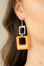 Load image into Gallery viewer, Twice As Nice - Orange Earrings - Paprazzi Jewelry
