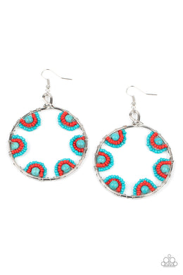 paparazzi-accessories-off-the-rim-blue-earrings