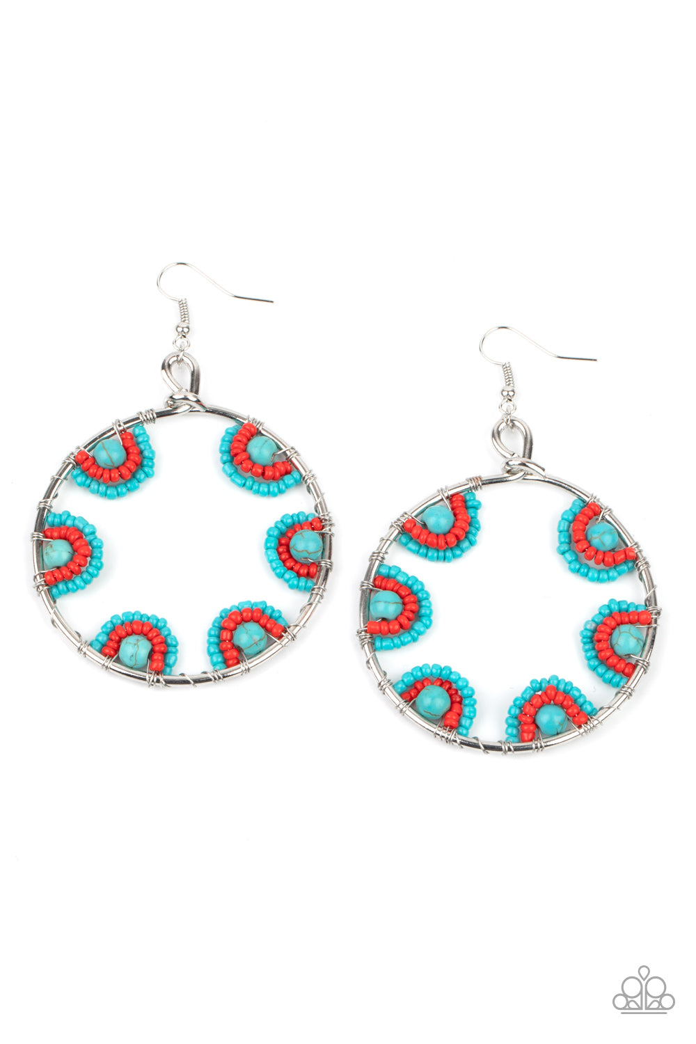 paparazzi-accessories-off-the-rim-blue-earrings