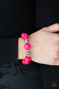 Day Trip Discovery - Pink Bracelet - Paparazzi Jewelry