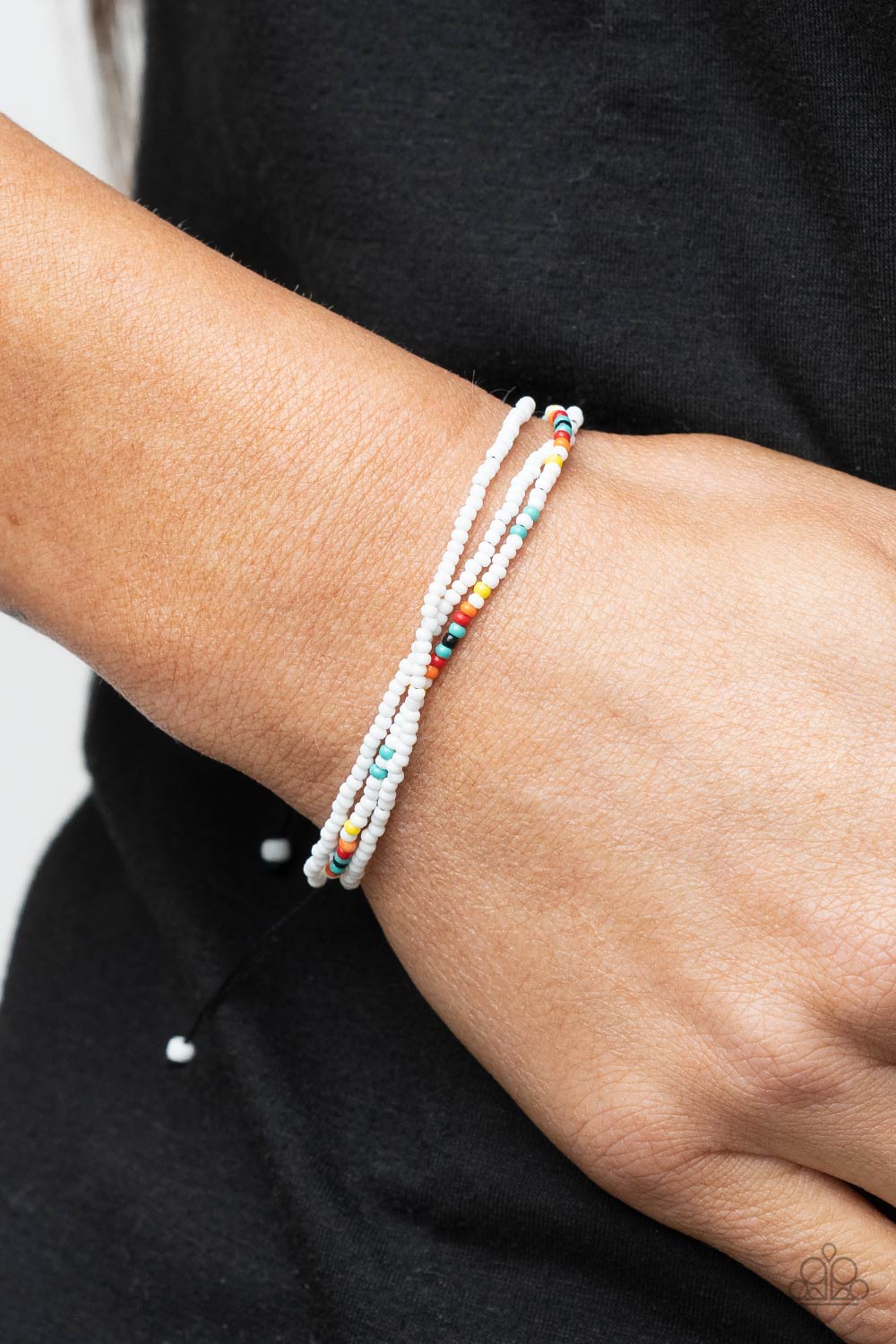 Basecamp Boyfriend - White Bracelet - Paprazzi Jewelry