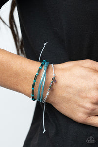 Holographic Hike - Blue Bracelet - Paparazzi Jewelry