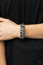 Load image into Gallery viewer, Studded Smolder - Silver Bracelet - Paparazzi Jewelry
