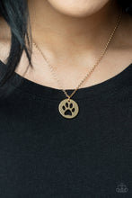 Load image into Gallery viewer, Think PAW-sitive - Gold Necklace - Paparazzi Jewelry
