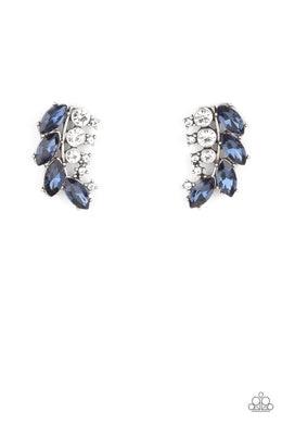 paparazzi-accessories-flawless-fronds-blue-post earrings