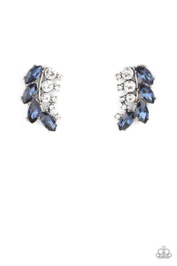 paparazzi-accessories-flawless-fronds-blue-post earrings