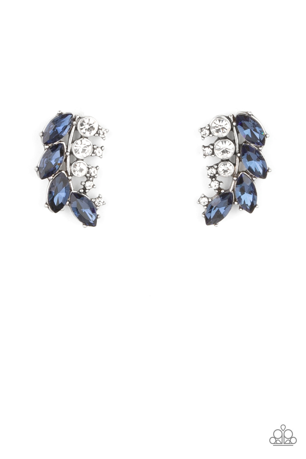 paparazzi-accessories-flawless-fronds-blue-post earrings