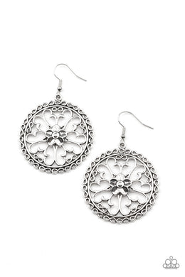 paparazzi-accessories-floral-fortunes-silver-earrings