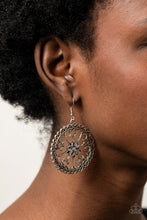 Load image into Gallery viewer, Floral Fortunes - Silver Earrings - Paparazzi Jewelry
